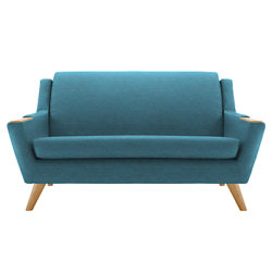 G Plan Vintage The Fifty Five Small 2 Seater Sofa Fleck Blue